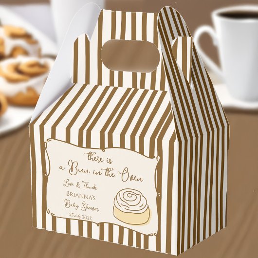 Bun in the oven baking baby shower personalized フェイバーボックス