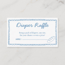 Bun in the Oven Diaper Raffle Baby Shower エンクロージャーカード