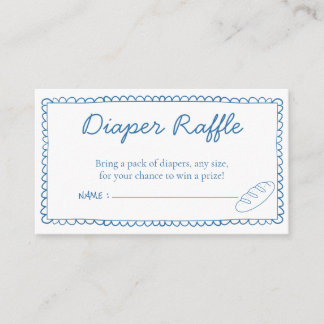 Bun in the Oven Diaper Raffle Baby Shower エンクロージャーカード