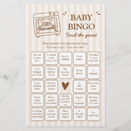 Bun in the Oven Find the Guest Baby Bingo Game