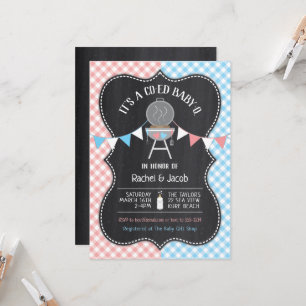 Bun in the Oven Gender Reveal Baby Shawer Invitati 招待状