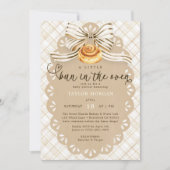 Bun in the Oven Neutral Bakery Baby Shower 招待状 (正面)