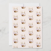 Bun In The Oven Pink Gingham Bow Baby Shower 招待状 (裏面)