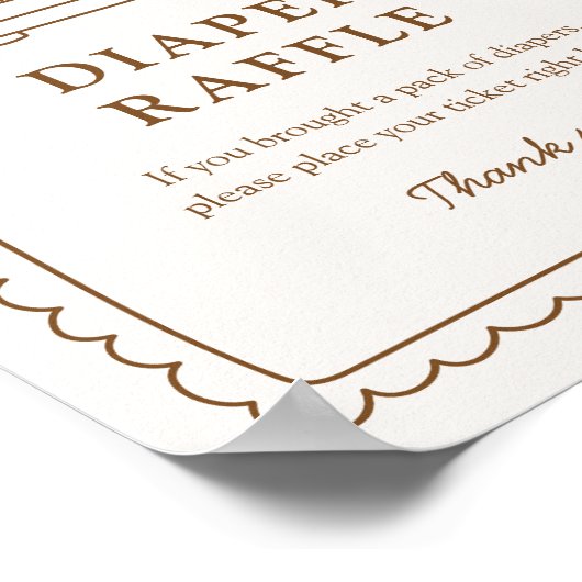 Bun in the Oven Shower Diaper Raffle Game ポスター (角)