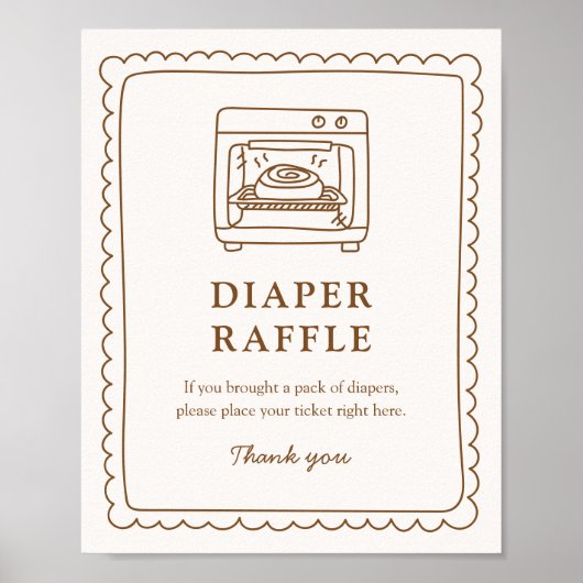 Bun in the Oven Shower Diaper Raffle Game ポスター (正面)