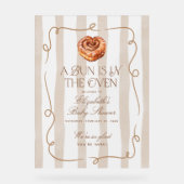 Bun in the Oven Theme Baby Shower Welcome アクリルサイン (正面)