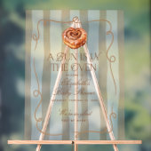 Bun in the Oven Theme Baby Shower Welcome アクリルサイン (ニュートラル)