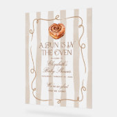 Bun in the Oven Theme Baby Shower Welcome アクリルサイン (傾斜)