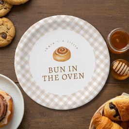 Bun In The Oven Watercolor Baby Shower ペーパープレート