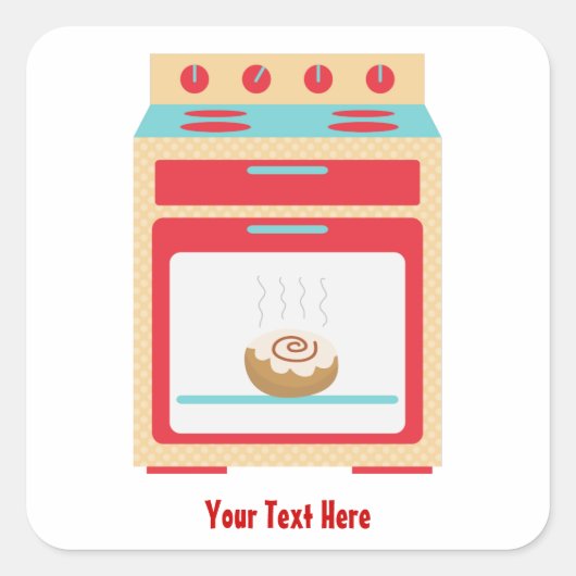 Bun Oven (カスタマイズ可妊婦の能) スクエアシール (正面)