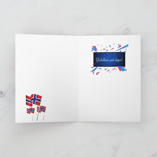 Bunadのノルウェーの女の子 カード (内部)