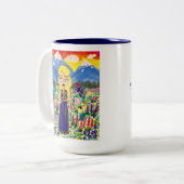 Bunadのノルウェーの女の子 ツートーンマグカップ (正面左)