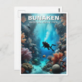 Bunaken Indonesia Scuba Diver ポストカード (正面/裏面)