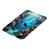 Bunaken Indonesia Scuba Diver マグネット (左側)