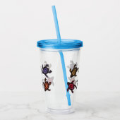 Bunch ofファンタジーカラフル Turtles抽象芸術シェル アクリルタンブラー (左)