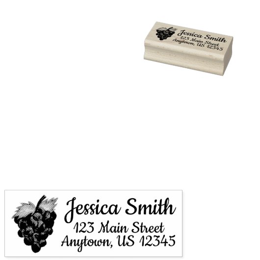 Bunch of Grudeグレープビーフルーツグルメアドレス ラバースタンプ (押印)