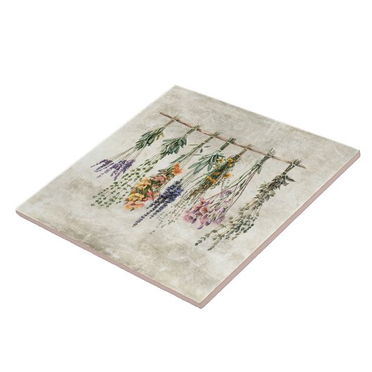 Bunches of Dried Rustic Flowers & Herbs タイル (側面)