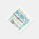 Buncoおもしろいタイポグラフィ語 スタンダードカクテルナプキン (角)