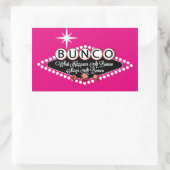 Buncoで何が起こるかBuncoおもしろい 長方形シール (バッグ)