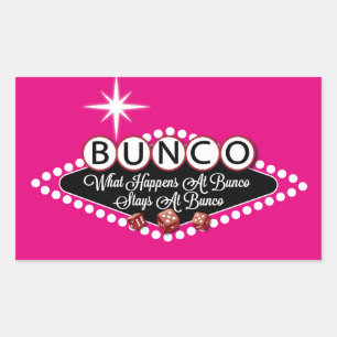 Buncoで何が起こるかBuncoおもしろい 長方形シール