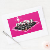 Buncoで何が起こるかBuncoおもしろい 長方形シール (封筒)