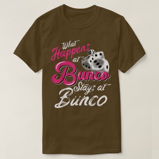 Buncoで起こることBunco BuncoでおもしろいQ Tシャツ (デザイン正面)