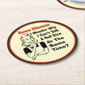 Buncoのおもしろいなジレンマ ラウンドペーパーコースター (アングル)