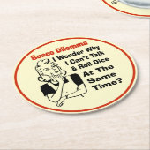 Buncoのおもしろいなジレンマ ラウンドペーパーコースター (アングル)