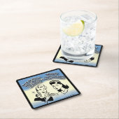 Buncoのおもしろいなレトロの女性 スクエアペーパーコースター (インサイチュ)