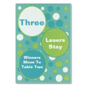 Buncoのかわいく、カラフルなテーブルは#3を梳きます テーブルナンバー (裏面)