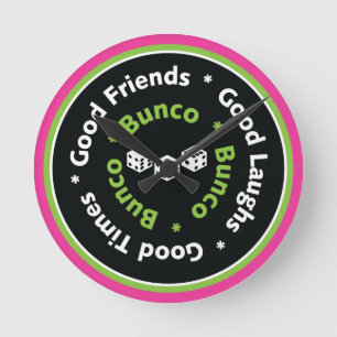 Buncoのよい友人、よい笑い、よいタイムレコーダー ラウンド壁時計