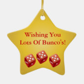 Buncoのギフトのオーナメントのロットを望みます セラミックオーナメント (裏面)