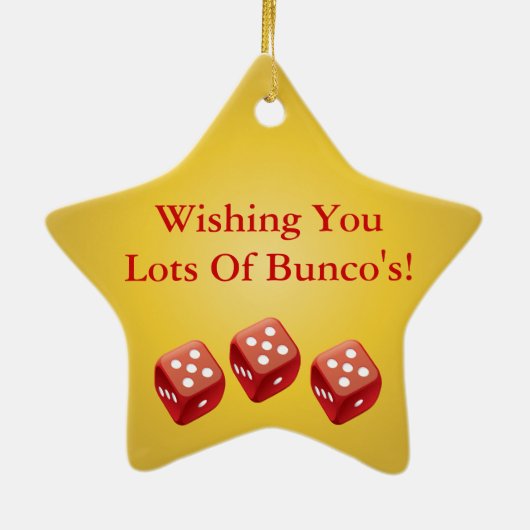 Buncoのギフトのオーナメントのロットを望みます セラミックオーナメント (裏面)