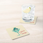 Buncoのコースター-私達の飲むクラブにBuncoがあります スクエアペーパーコースター (インサイチュ)