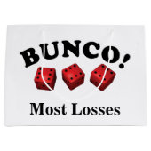 Buncoのサイコロのギフトほとんどの損失 ラージペーパーバッグ (正面)