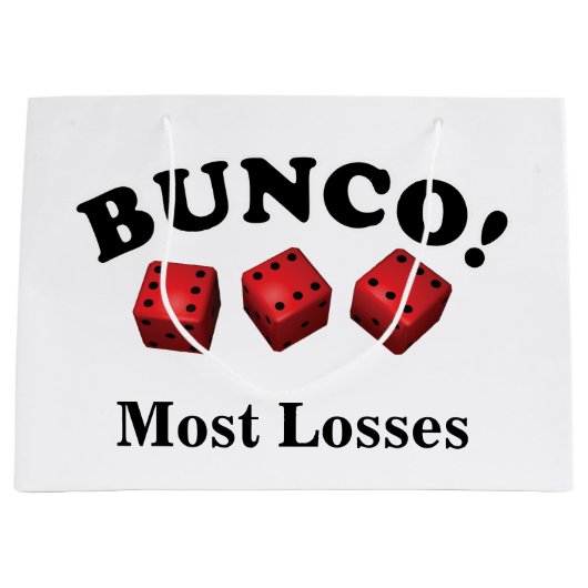 Buncoのサイコロのギフトほとんどの損失 ラージペーパーバッグ (正面)