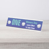 Buncoのサイコロ表1の番号記号 デスクネームプレート (正面)