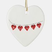 Buncoのハートの旗 セラミックオーナメント (右)