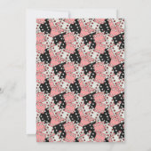 Buncoのピンクおよび黒いパーティー 招待状 (裏面)