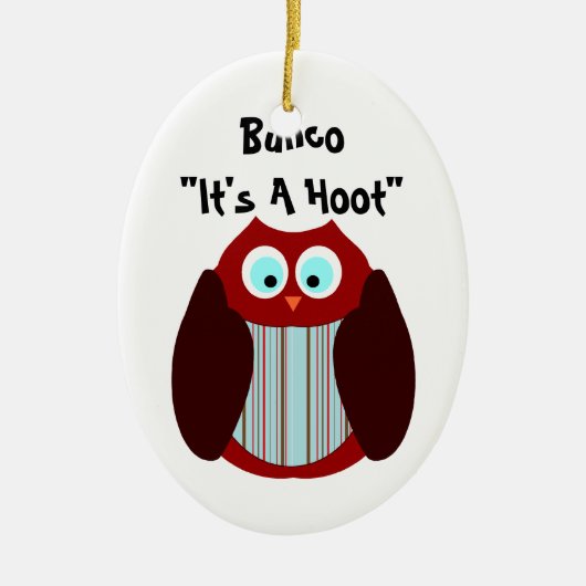 Buncoのフクロウ-それはですやじり声は" セラミックオーナメント (正面)