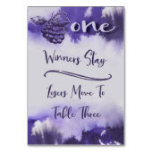 Buncoのブドウ酒用ブドウのかわいらしい水彩画表1 テーブルナンバー (裏面)