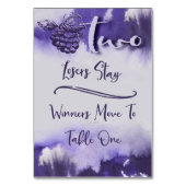 Buncoのブドウ酒用ブドウのかわいらしい水彩画表2 テーブルナンバー (正面)