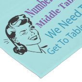 Buncoのレトロの中間のテーブル#2 ショートテーブルランナー (コーナー)