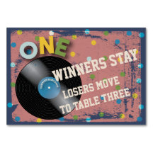 Buncoのロックンロールのテーブルカード#1