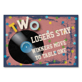 Buncoのロックンロールのテーブルカード#2 テーブルナンバー