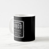 Buncoのヴィンテージのタイポグラフィ コーヒーマグカップ (正面左)