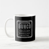 Buncoのヴィンテージのタイポグラフィ コーヒーマグカップ (左)