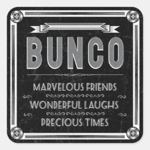 Buncoのヴィンテージのタイポグラフィ スクエアシール