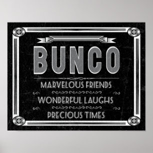 Buncoのヴィンテージのタイポグラフィ ポスター