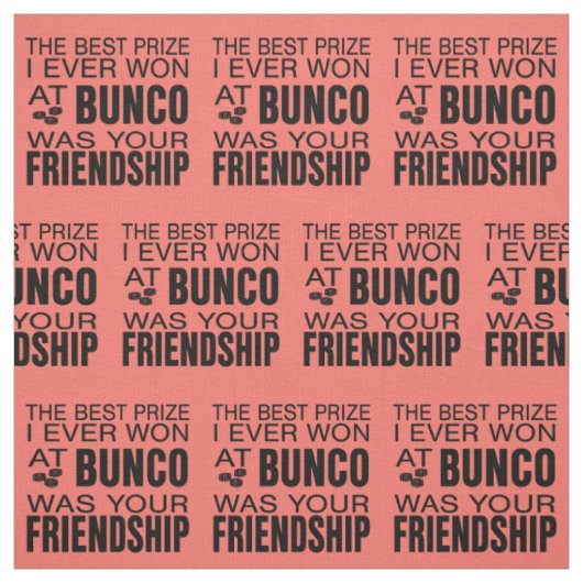 Buncoの友情のサイコロの珊瑚のノベルティ ファブリック (見本)